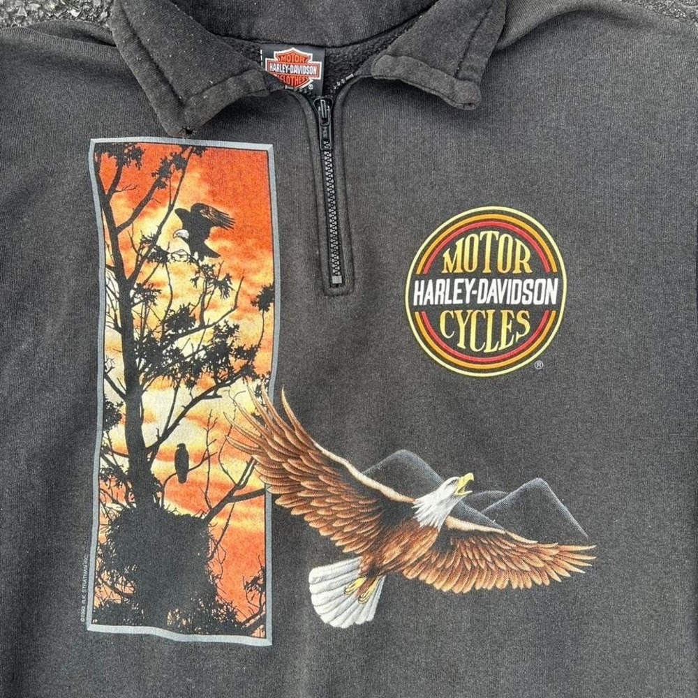 1993 Graphic Harley Davidson Sweater Size XL - Picture 2 of 3